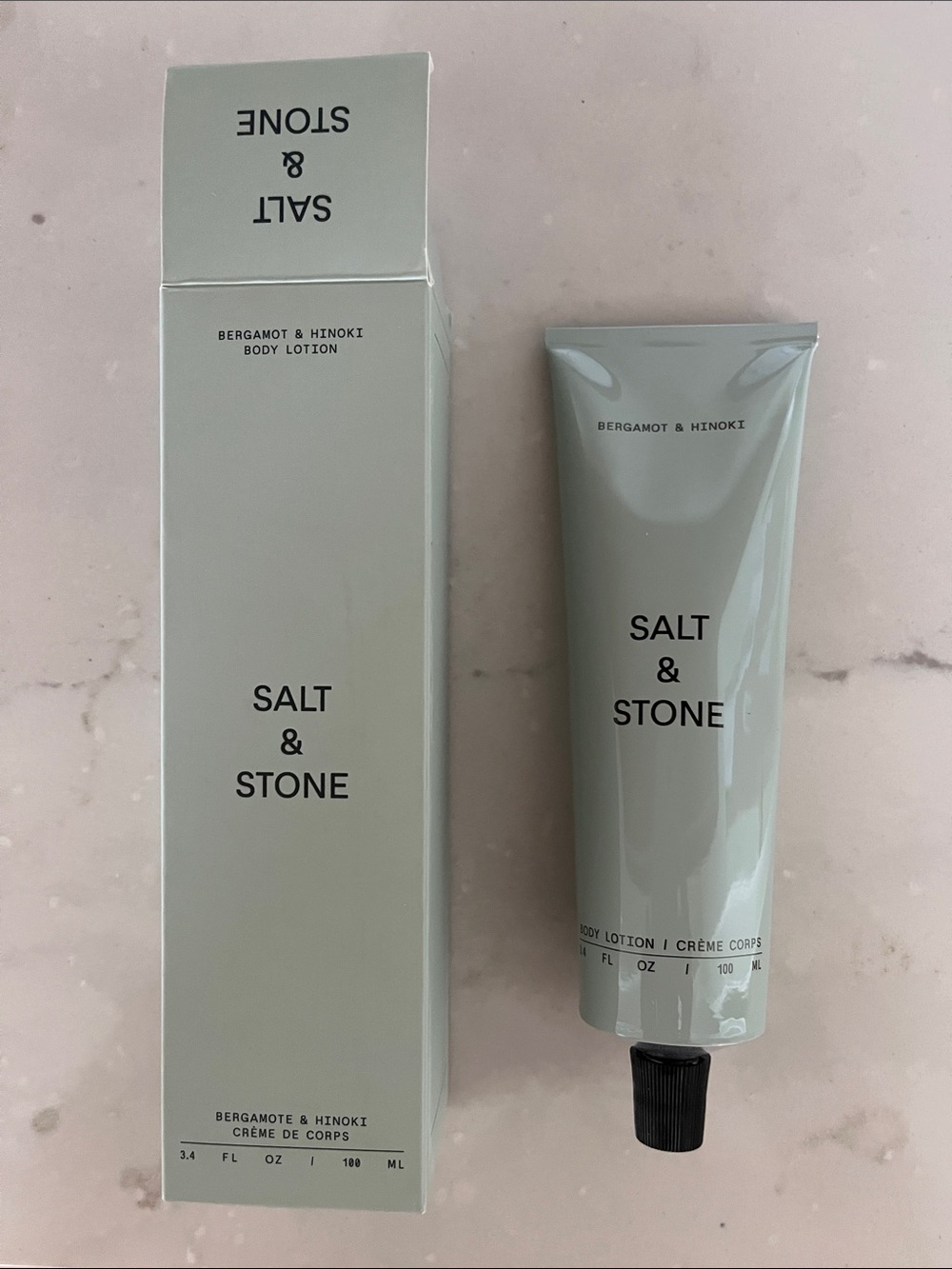 Salt & Stone Bergamot & Hinoki Moisturizing Body Lotion — Mint Green